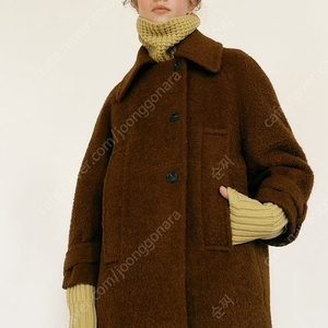 메종마레 FANCY WOOL HALF COAT [CAMEL]