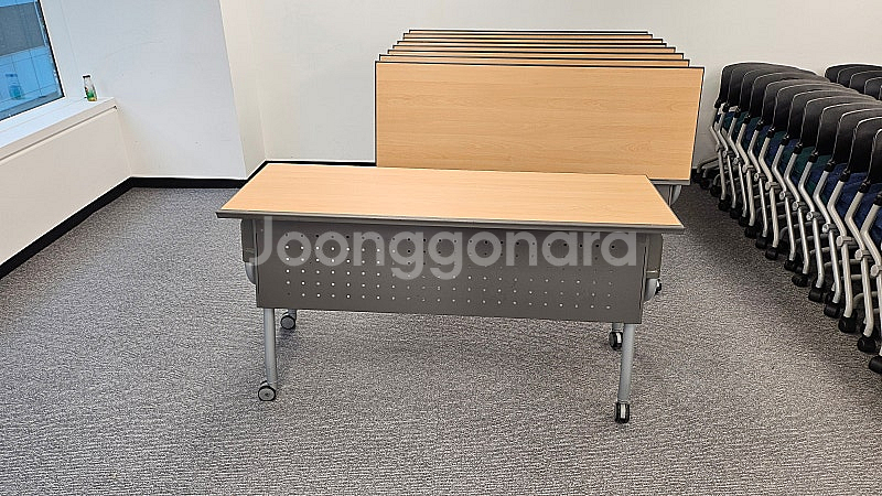 v퍼시스연수용테이블 1400*500 의자 0011팔무 ...--2