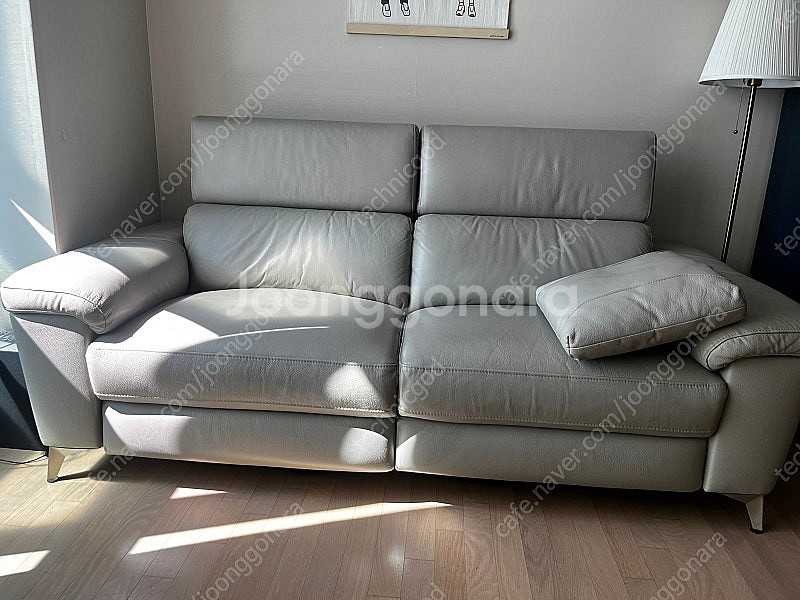 한샘 가죽 리클라이너쇼파 3인--0
