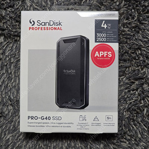 샌디스크 프로페셔널 PRO G40 Portable SSD 4TB 판매합니다.