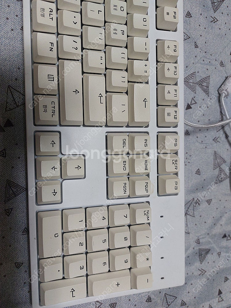 한성 키보드 GK787S 흰색 (적축)_변색 있음--2