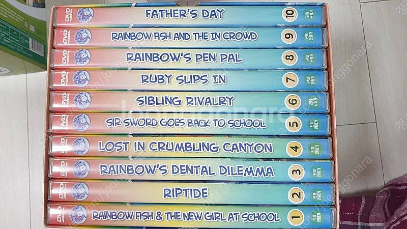 무지개물고기 dvd 10장세트, 프리스쿨 프랩 매쓰 팩...--0