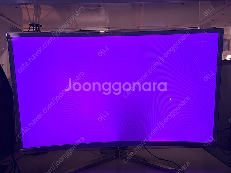 백라이트 고장모니터 큐닉스32인치 144hz 커브드 모...--1