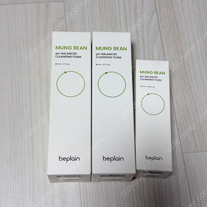 (미개봉 새상품) 비플레인 녹두 약산성 폼클렌징 80ml 2개 + 40ml