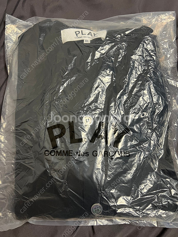 꼼데가르송 블랙와펜 가디건 2xl--2
