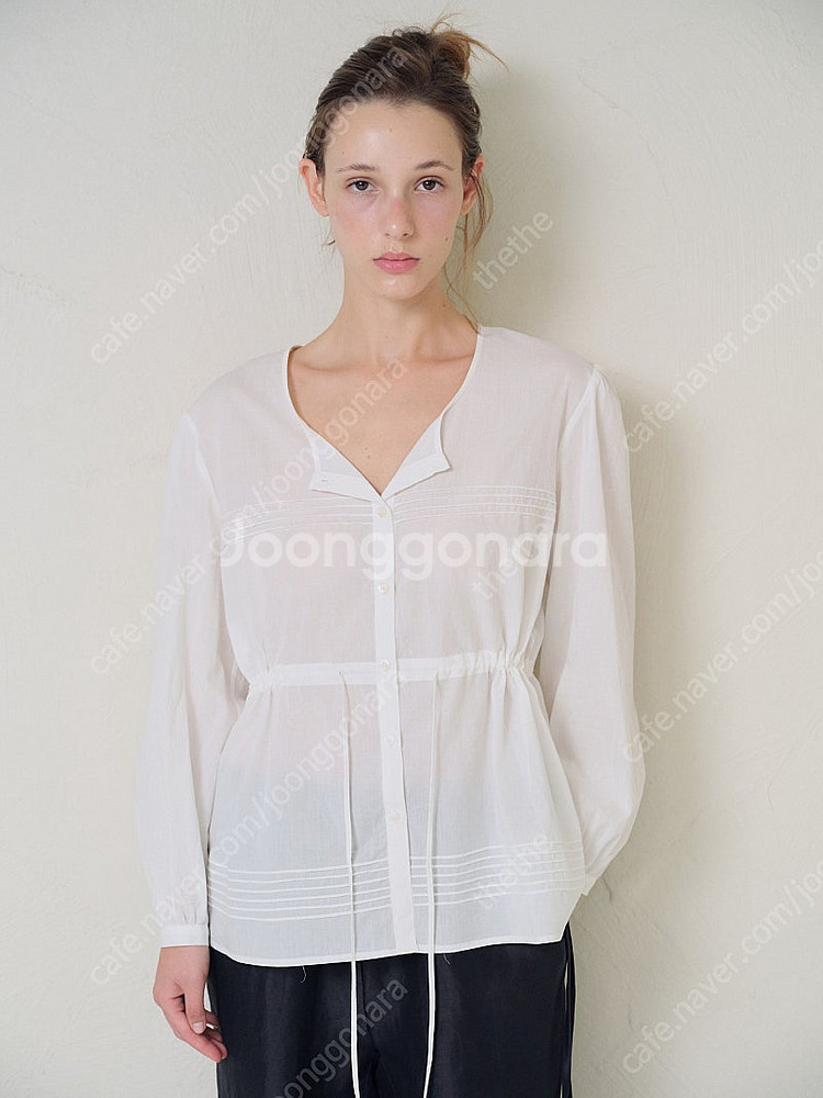 타낫 덴스 스트링 블라우스 24FW T/T Dense string blouse (white)--2