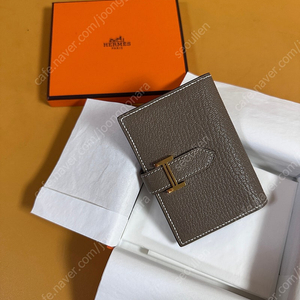 Hermes Bearn Card Holder 에르메스 베안 카드지갑. (미조레가죽-에토프/메탈금장)