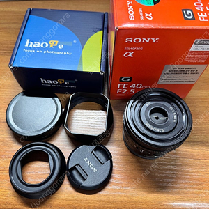 소니 40g FE40mm 2.5 g렌즈 판매(하오게 후드)