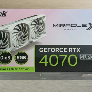 [미개봉]이엠텍 지포스 RTX 4070 SUPER MIRACLE X3 WHITE D6X 12GB