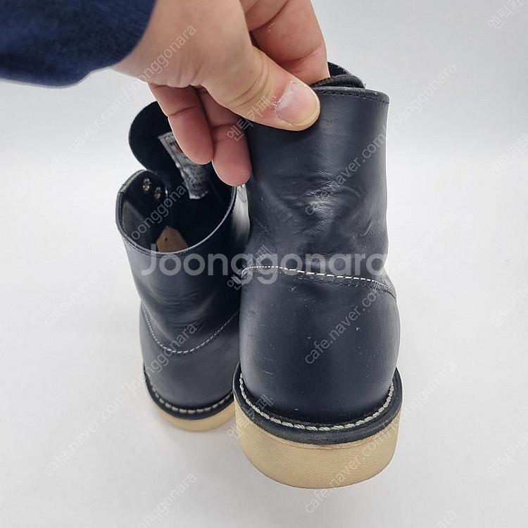 레드윙 9070 플레인토 워크부츠 블랙 남성 250mm--6
