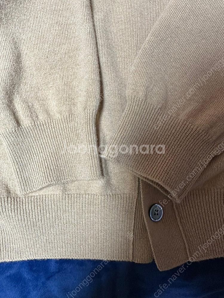 (XXL,2XL) 꼼데가르송 가디건 베이지 블랙와펜--1