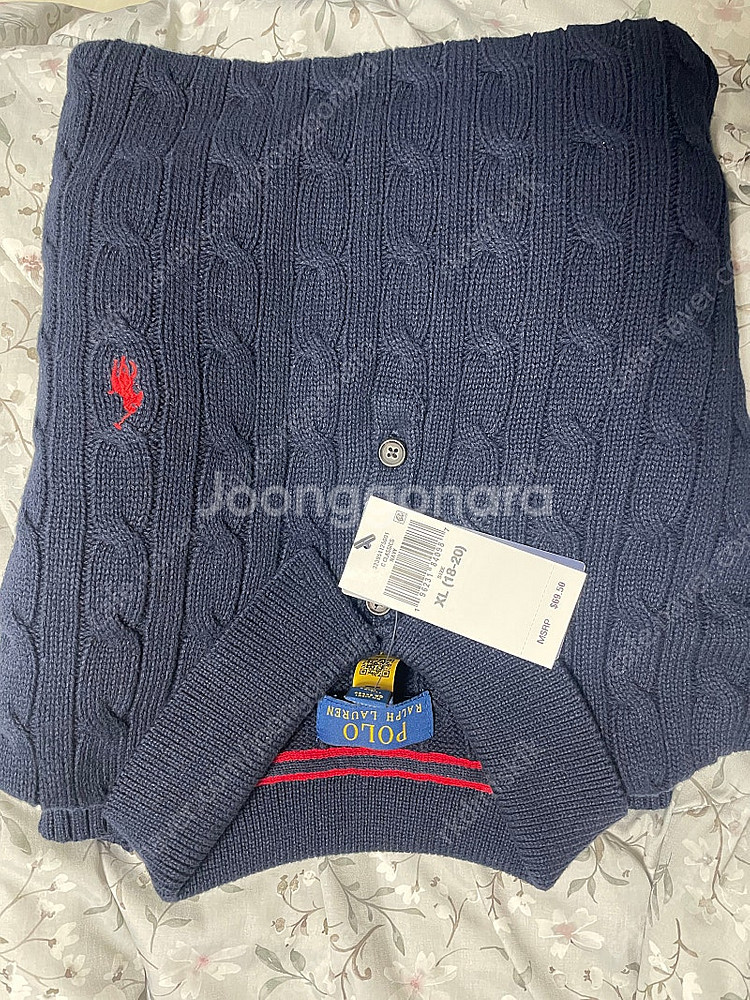 폴로 보이즈 폴라 셔츠 니트 xl 네이비 택포 새상품--0