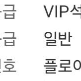 임영웅 콘서트 12월 27일 금요일 vip석 1구역 36열 1자리