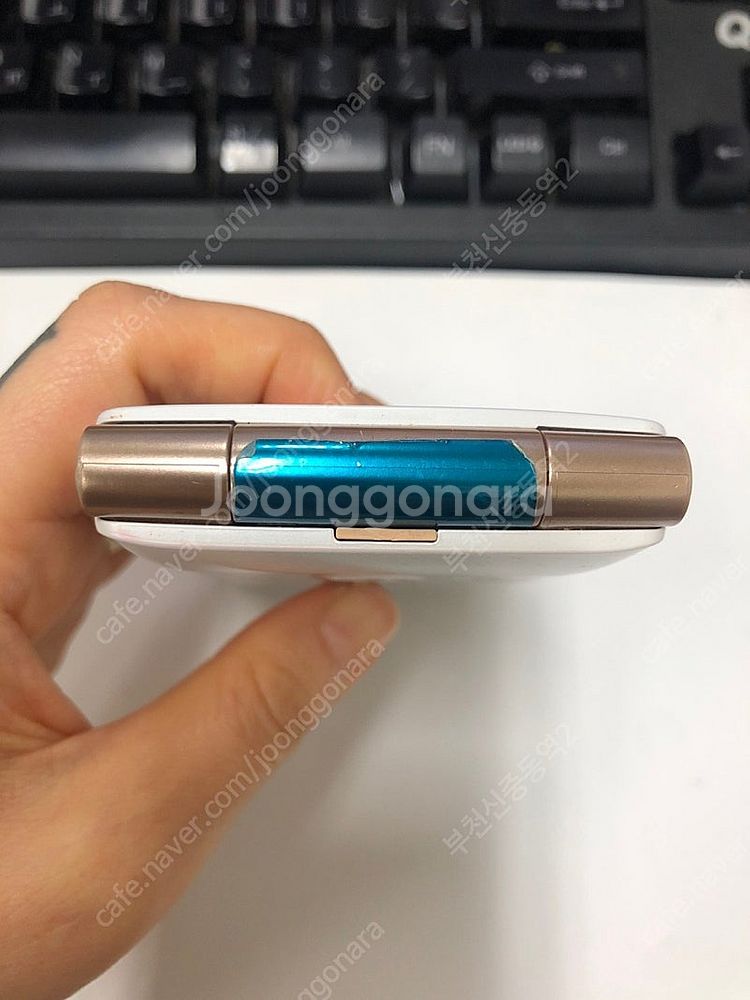 183664 SK 와인스마트 폴더폰 화이트 A급 4GB...--6