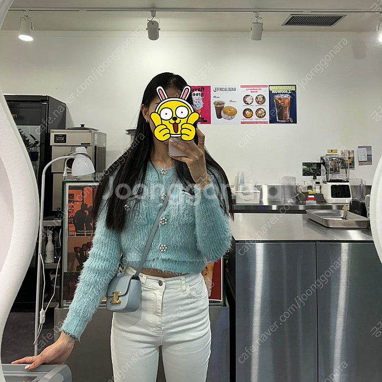 셀린느 미니백 클로드 트리오페 트리옹페 블루컬러 너무예...--8