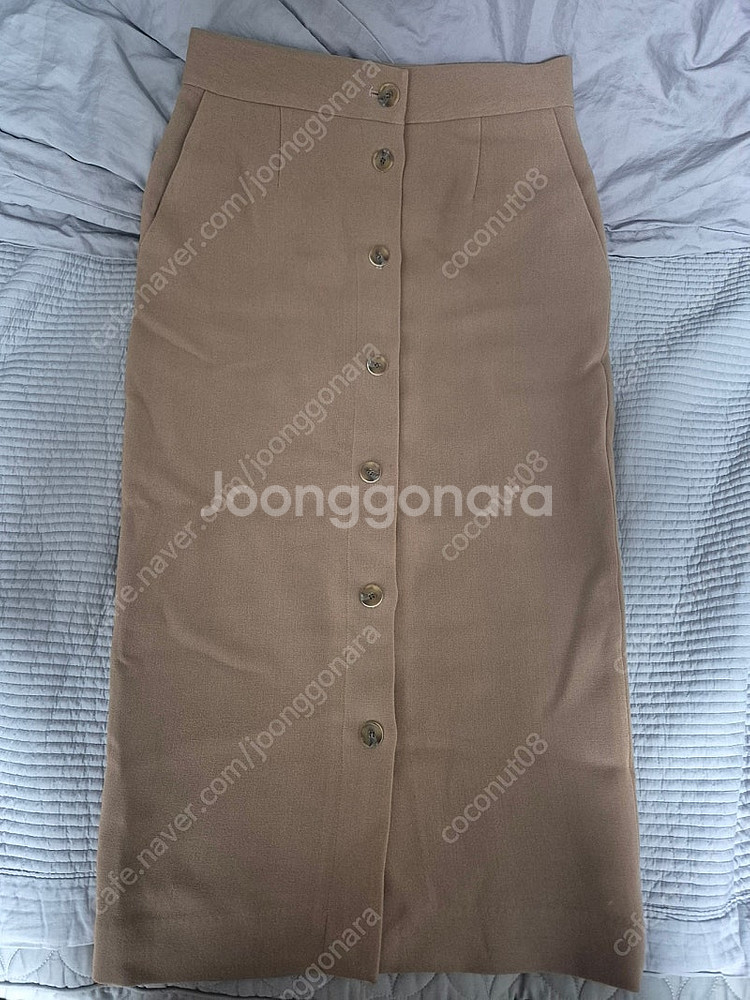 유메르 단추 스커트(블랙s, 베이지 s)--1