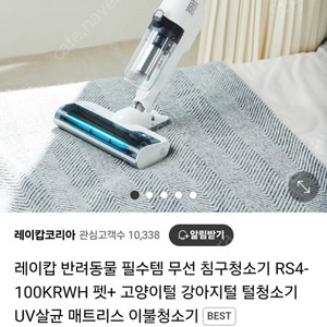 레이캅 무선 침구청소기 RS4-100KRWH 펫+