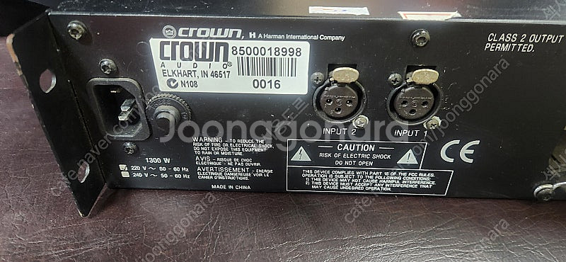 crown xls602 amp--2