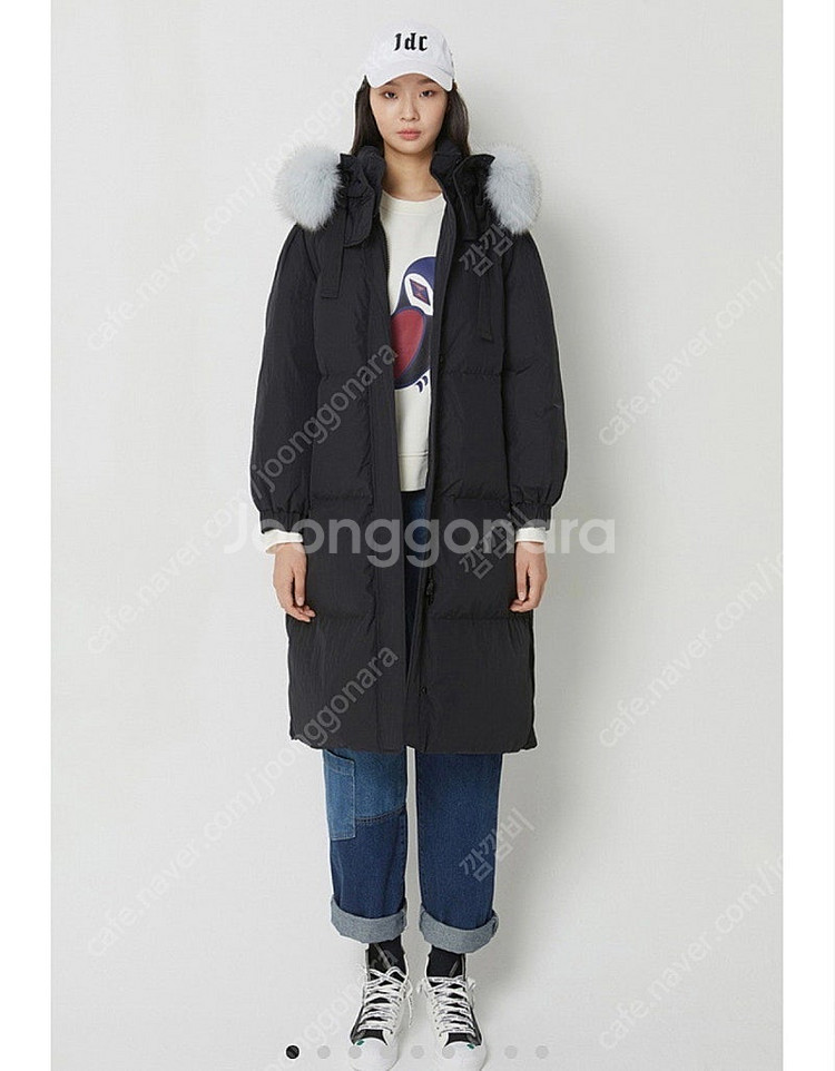 럭키슈에뜨 폭스퍼 롱 구스 패딩--3