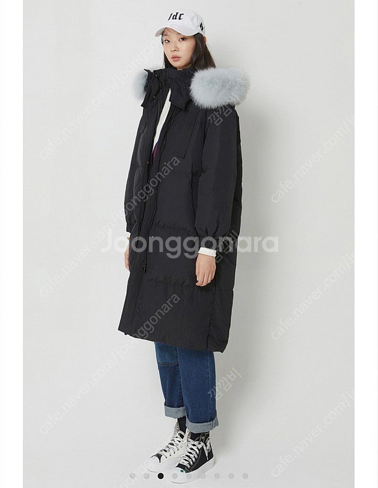 럭키슈에뜨 폭스퍼 롱 구스 패딩--5