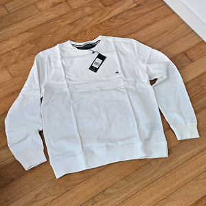 타미힐피거 남성 맨투맨 L 사이즈 Classic Sweatshirt white 08578A1575 (택 안뗀 새상품)