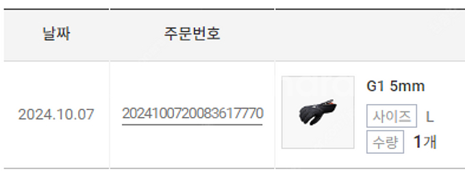 워터프루프 G1 5mm 웻장갑 판매합니다. (1회 착용...--2