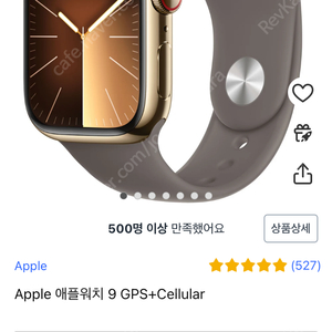 미개봉 애플 워치 9 41mm 스테인리스 골드