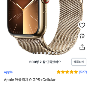 미개봉 애플 워치 9 41mm 스테인리스 골드