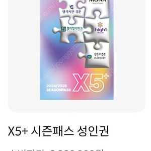 X5시즌패스 X5시즌권 미등록시즌권