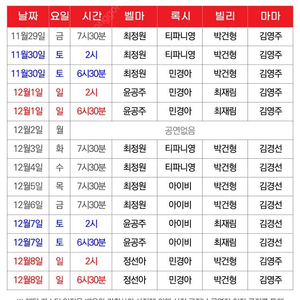 뮤지컬 시카고 (대구) 12월7일 최재림 VIP 2연석 구해봅니다