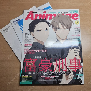 Animage 아니메쥬 잡지 2020년 10월호 부호형사 파라독스 라이브