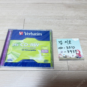 버바팀 Verbatim CD-RW 공CD 1장 팝니다.