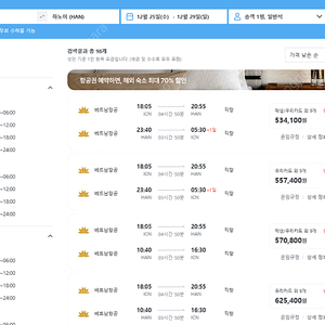 인천 - 하노이 왕복(12.25~28일 출발)항공권 3박 5일 양도[40%할인]