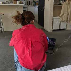 포플린 로고 셔츠 레드 poplin logo shirts(vintage red)