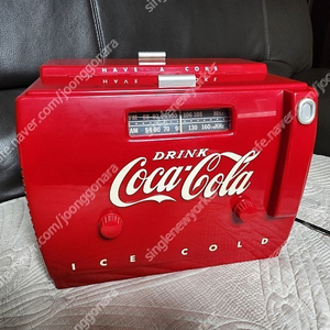 빈티지 1988년 한정판 OLD TYME Coca Cola 코카콜라 쿨러 라디오 OTR-1949와 메뉴얼+ 오리지널패키지박스 세트