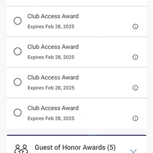 하얏트 (Hyatt) 어워드 양도 - Club Access, Guest Of Honor