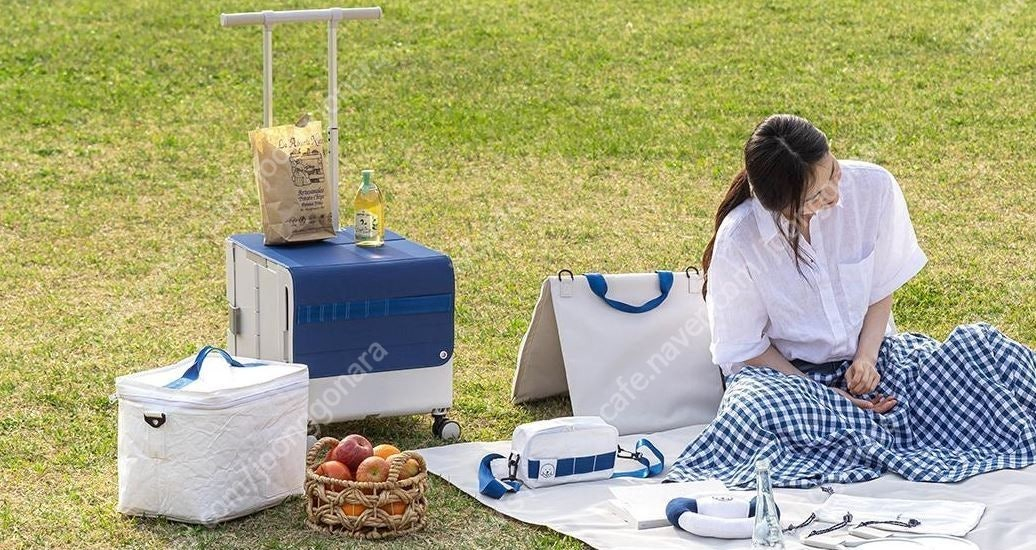 [미개봉/새상품] 로우로우 콜라보 제품 / 나혼자산다 성훈 캠핑 카트 폴딩카트 / 현대자동차 트립카트 이미지