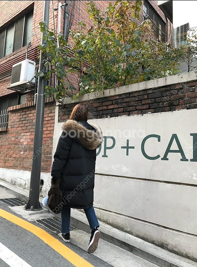 드멜 demell 홍메리 콜라보 리얼 라쿤퍼 패딩--1