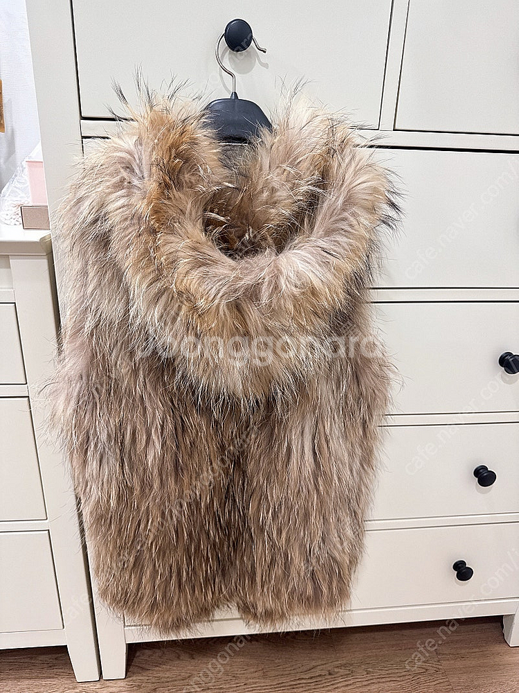 통 폭스퍼 후드조끼 +가죽폭스 퍼 일괄--1