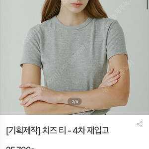 에이아를 치즈티셔츠 그레이 기본티