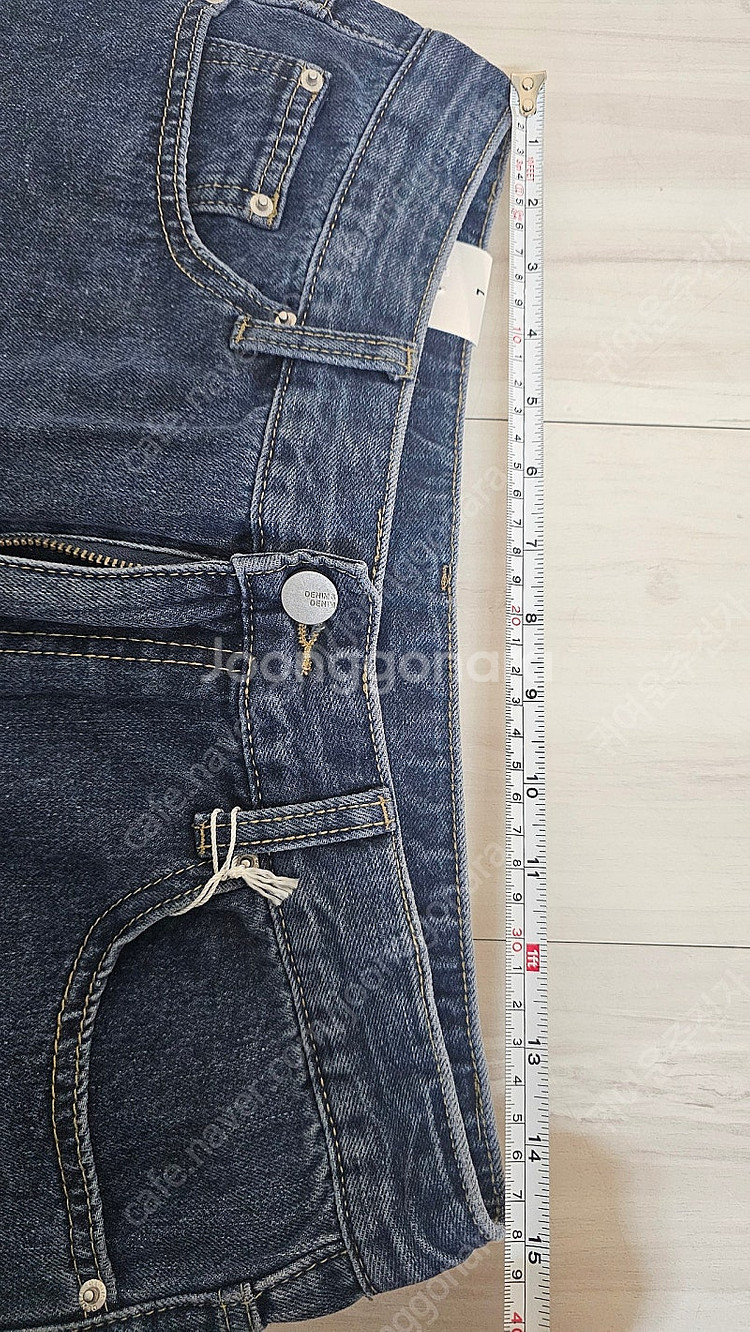 키작녀 기모 와이드 데님 청바지XL--1