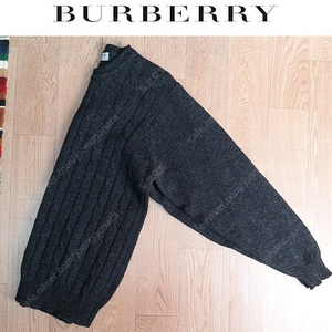 스코틀랜드산 80~90S BURBERRY 버버리 울100% 빈티지 스웨터 103사이즈 최상 컨디션 무료배송