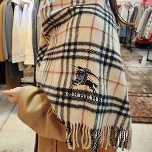 일본판 BURBERRY 버버리 울 체크 숄 or 머플러 120cm x 65cm 무료배송