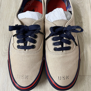 Vans Vault x Nigel Cabourn OG Authentic LX Worn White Navy US10.5 285사이즈 반스볼트 나이젤카본 어센틱