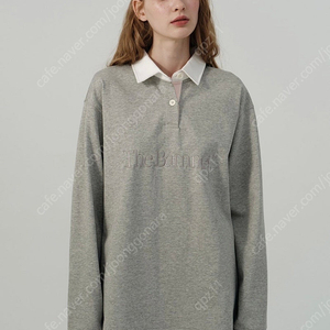 The barnet Grey Logo Embroidered Rugboy Shirt 더바넷 럭비셔츠