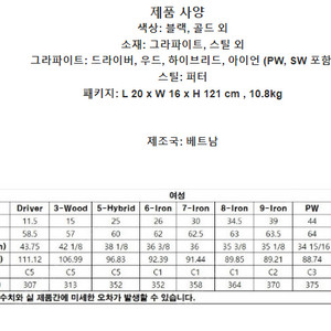 캘러웨이 Edge 여성 10-piece 풀세트 갤러웨이 겔러웨이 코스트코 골프채