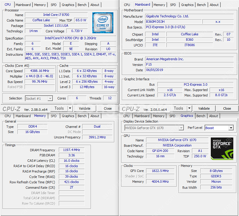 개인) i7 8700 / 1070 게임용 본체 팝니다--3