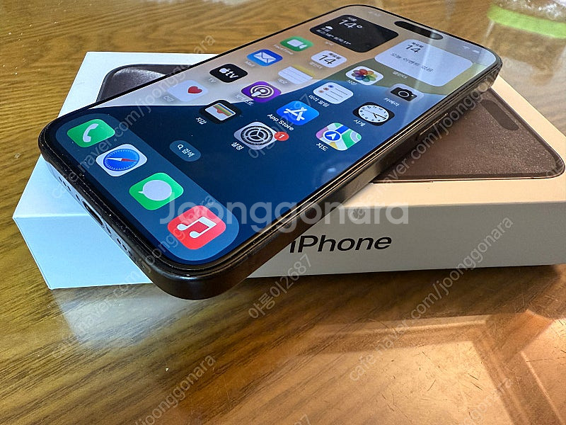 아이폰15프로 블랙 자급제 128GB 애플케어+--2