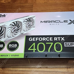 이엠텍 4070 SUPER MIRACLE 미라클 X3 WHITE D6X 12GB 미개봉