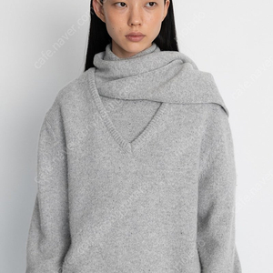 le17septembre 알파카 블렌드 세라 머플러 목도리 ALPACA BLEND SERA MUFFLER [GRAY] 르917 le917